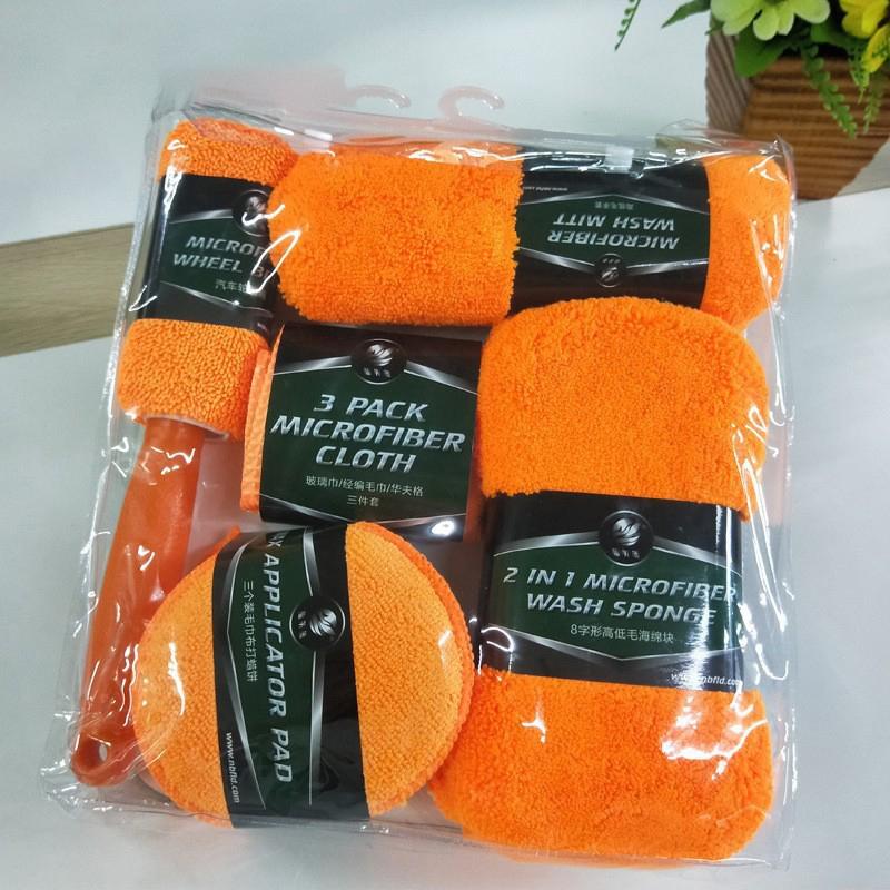 9Pcs Set Car Wash Kit Auto Detailing Washing Tools for Cleaning Windshield Hood Doors Windows