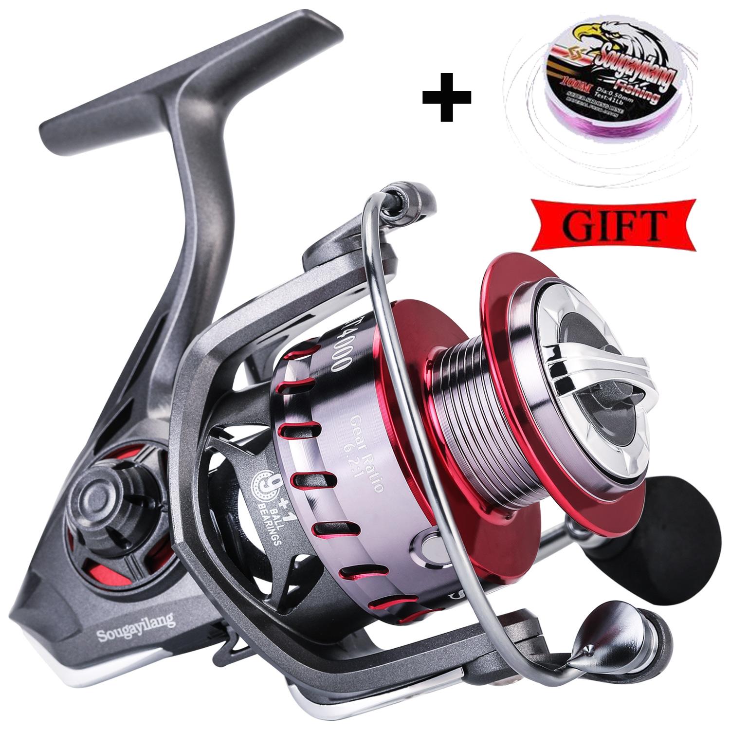 

Sougayilang 9 + 1BB катушка для ловли карпа, спиннинговая рыболовная катушка, высокоскоростная рыболовная снасть, пресноводная рыбалка в соленой воде 1000