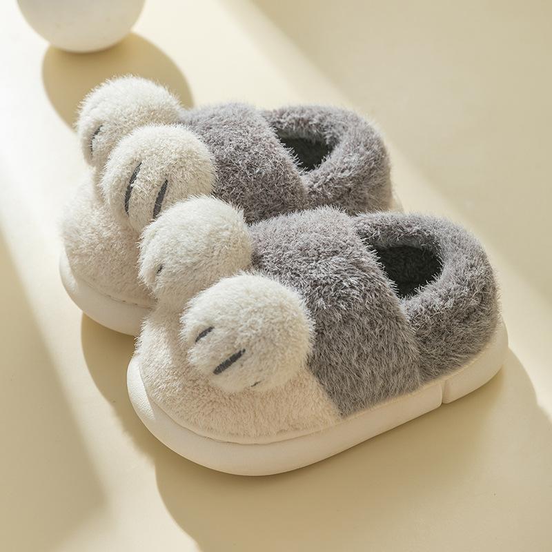 

Детская осенне-зимняя домашняя сумка и хлопковые тапочки 23 inner length 22 серый