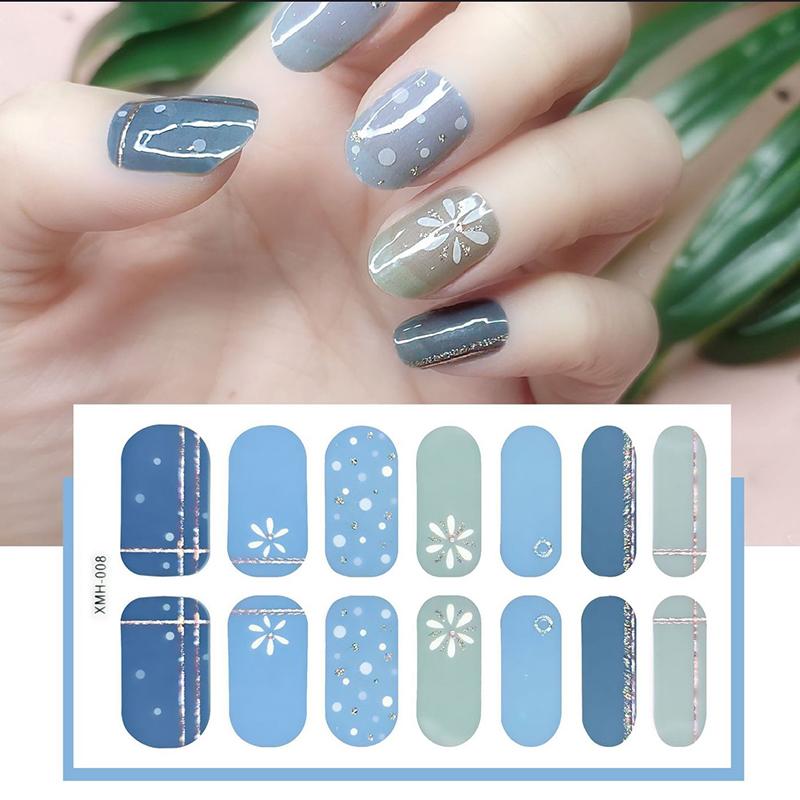Autocollants d'art d'ongle auto-adhésif bricolage enveloppes d'ongles autocollant de couverture complète décalcomanie