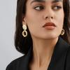 Fashionable Irregular Gold Geometric Earrings Stylish Alloy Circle Earrings