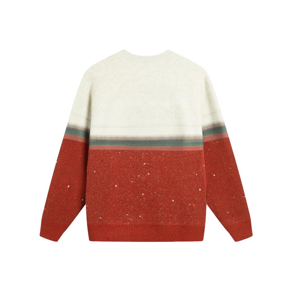 Li Ning Sports Lifestyle Series Round Neck Letter Logo Knit Sweater Men Sweater AMBV387-1