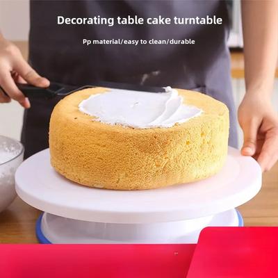 Kunststoff DIY Kuchen-Montageteller Backwerkzeug Haus Anti-Rutsch Geburtstagskuchen Drehtisch Montage Tisch Kunststoff Backwerkzeug