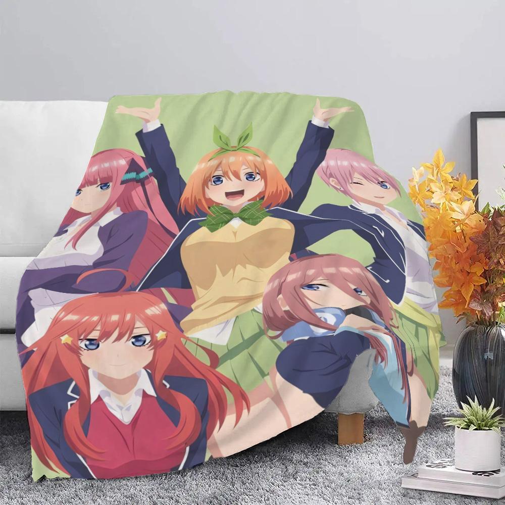 Quintessential Quintuplets Printed Blanket Picnic Blankets Warm Blanket Soft and Comfortable Blanket Home Travel Birthday Gift