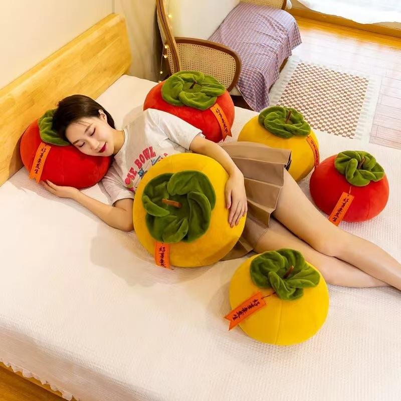 Persimmon Ruyi Creative Cushion Pillow Home Decoration Sofa Bed Bathroom Window Ornaments Doll Plush Toys