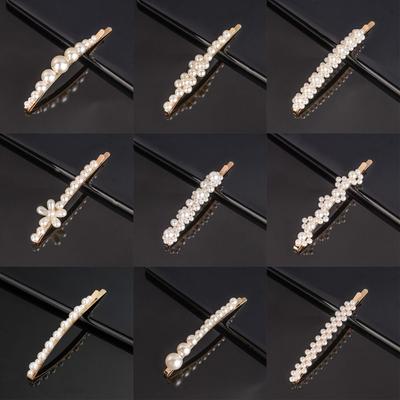 Headdress Hairpin Simple Barrette New Pearls Hair Clips Girls