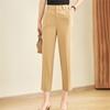 Jianhu Women's High-Waist Straight-Leg Cropped Casual Pants