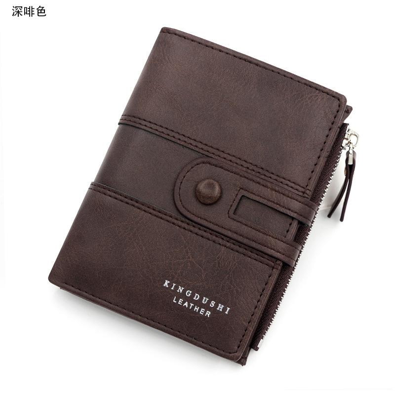 

Ретро Чоловічий Короткий Гаманець Багатослотова Сумка для Зберігання ID-карток та Монет Візитниця Високоякісний Гаманець глибокий кавового кольору