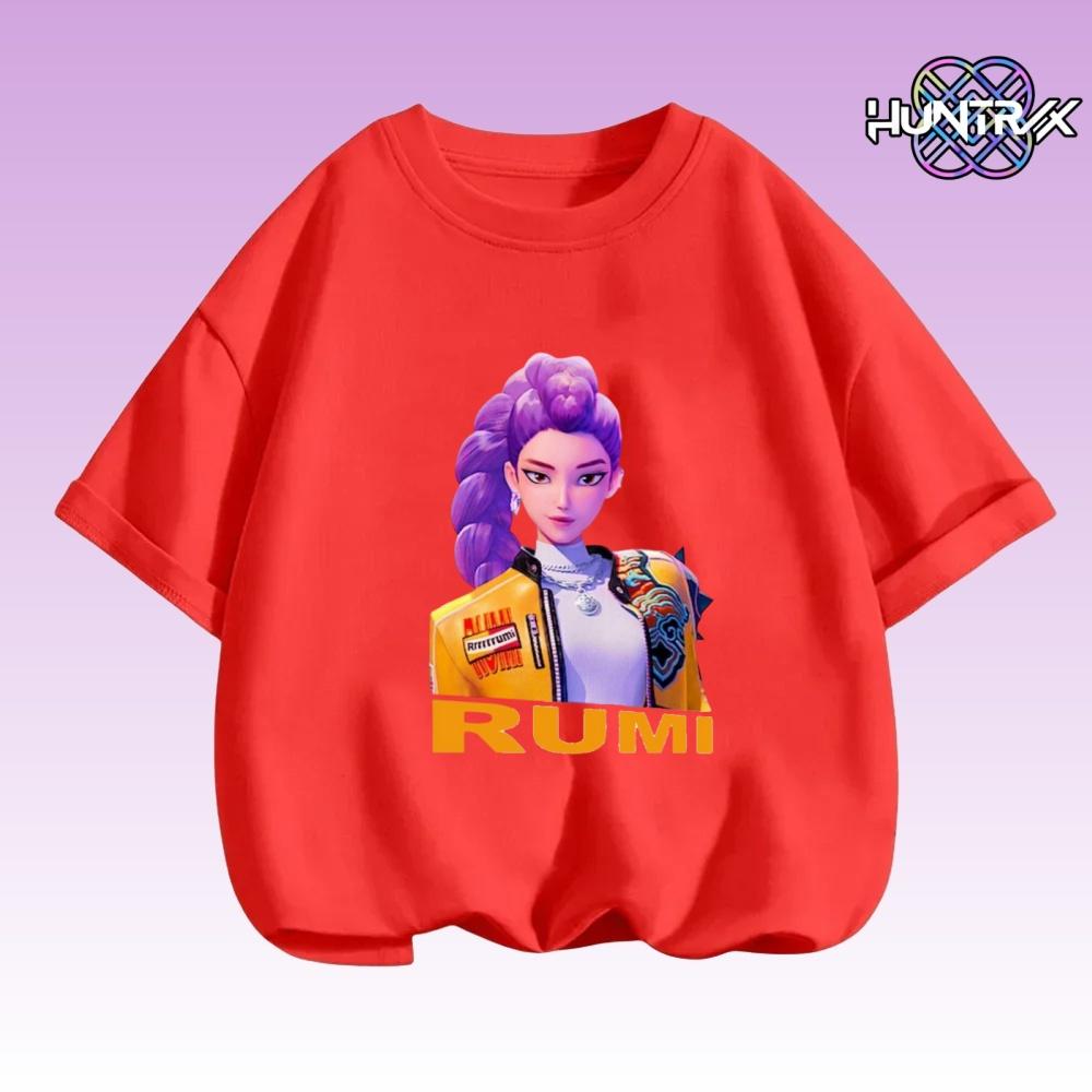 2026 Moda Camiseta Infantil Kpop Caçadores de Demônios Camiseta para Meninos Meninas Camiseta Verão Gola Redonda Manga Curta