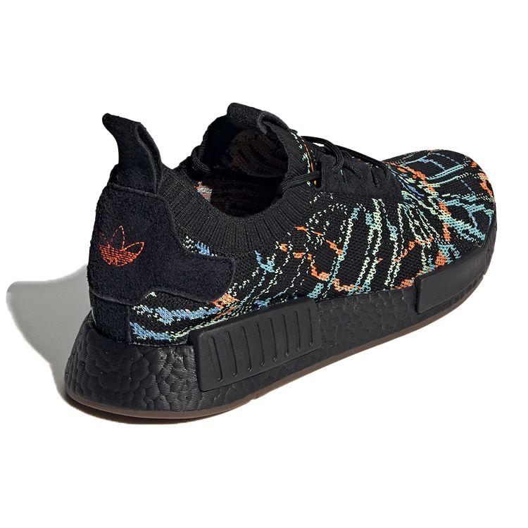 Adidas NMD_R1 Primeknit Μαύρα Glitch Unisex Αθλητικά Παπούτσια Core-Black Gum G57941