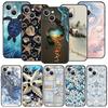 Ocean Coastal Seashell Seaweed Pattern Phone Case Cover for iPhone 17 16 15 14 13 12 11 Pro Max 17 Air Plus Soft TPU Shell Capas