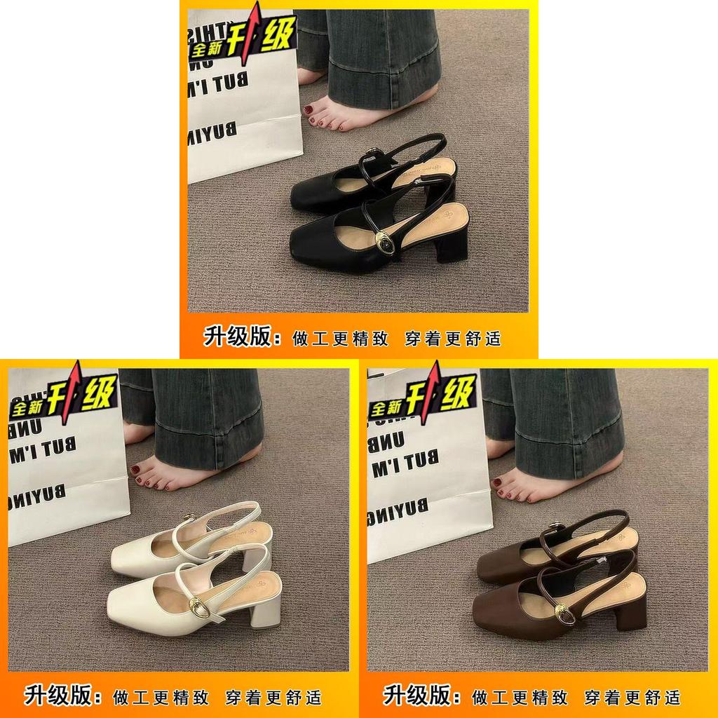One Strap Sandals For Women With Pu Upper And Low Block Heel For Summer Casual Wear