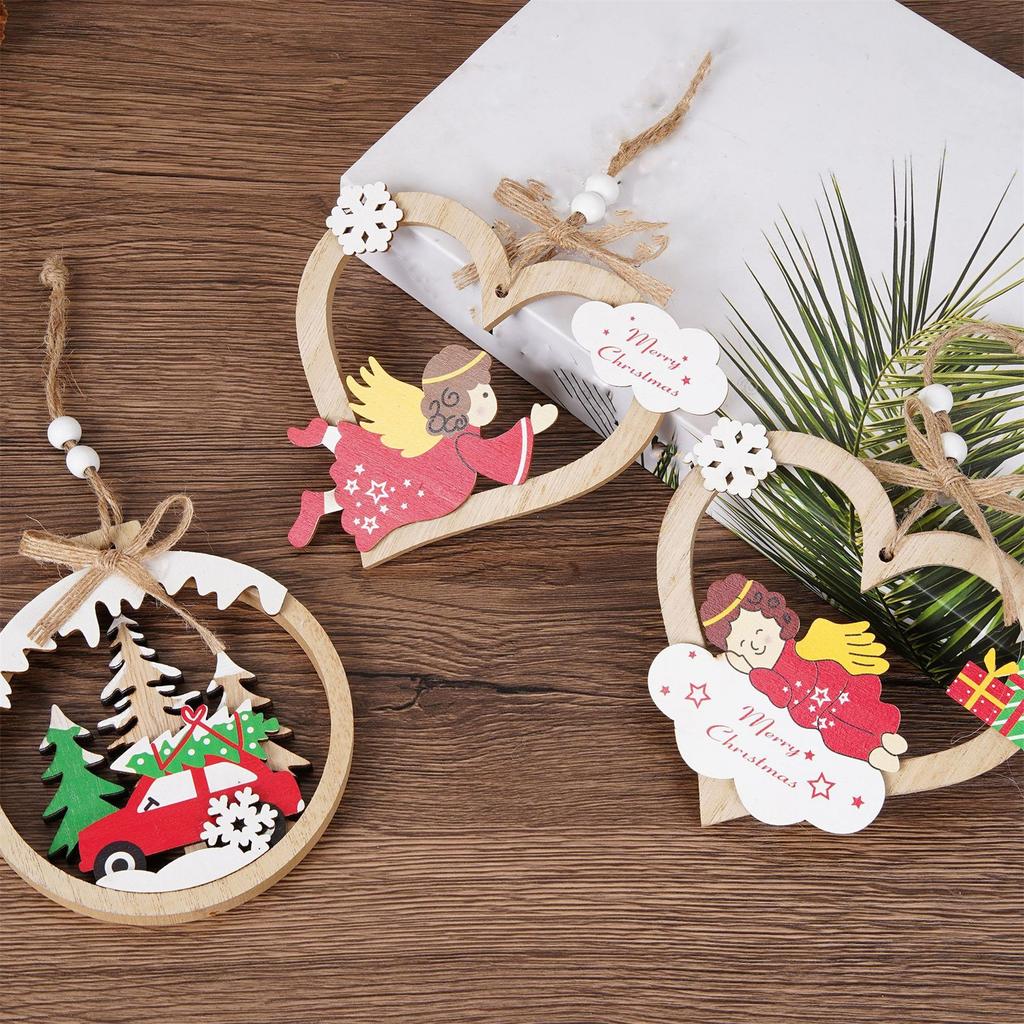 2D Christmas Snowman Decoration, Christmas Wooden Ornaments, Holiday Home Decorations