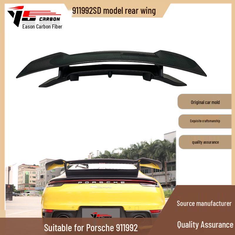 Compatible Porsche 911/992SD Semi-Carbon Fiber Rear Wing Spoiler (2019-Present)