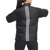 Adidas Wind.Rdy Soft Comfortable Trendy Versatile Solid Color Striped Down Jacket Women Jacket Black IS4796