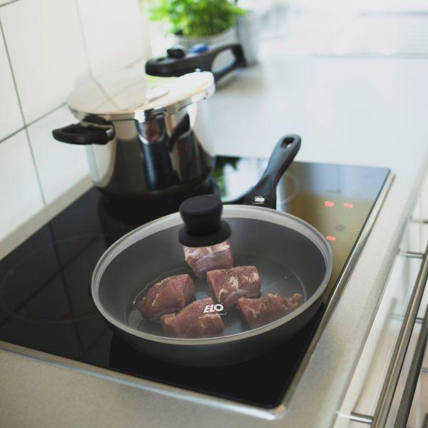 Lot de 2 poêle de cuisson avec revêtement et leur couvercle 24 et 28 cm Elo ref. 9800350