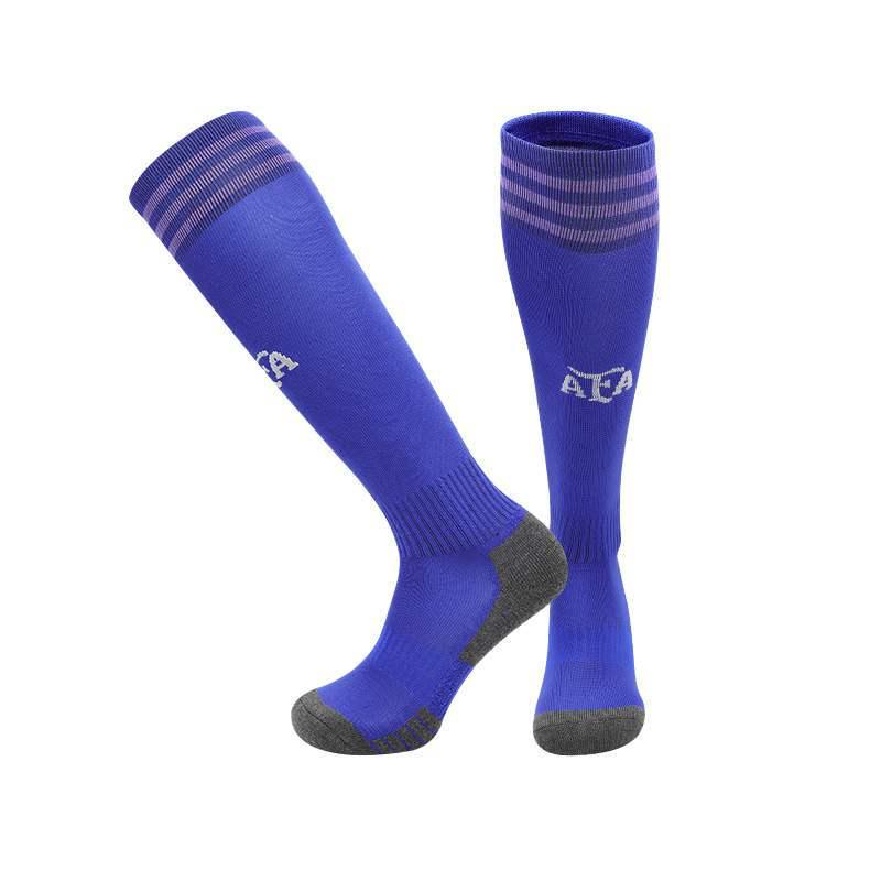 World Cup Over-the-Knee Football Socks - Argentina & Miami Barca Design for Adults & Kids