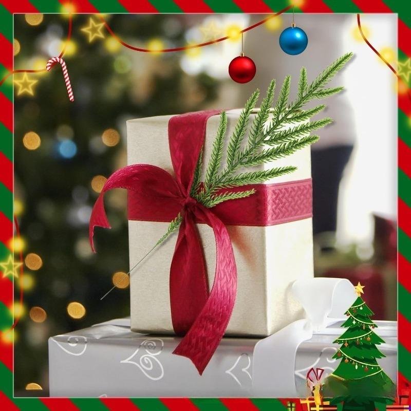 30PCS Artificial Pine Needles, Evergreen Pine Branch Wreath, Artificial Pine Branch Decoration, Christmas Leaves, Artificial Pine Branch Cedar Needles