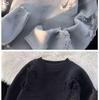Men's Autumn/Winter Retro Ripped Knit Sweater - Round Neck, Thickened Pullover, Trendy American & Japanese Style