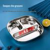 Kids' Stainless Steel Divided Dinner Plate Set