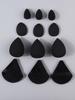 12-piece Beginner Makeup Tool Set: 3 Triangular Loose Powder Puffs, 3 Mini Cushion Puffs, 3 Beauty Blenders, 3 Mini Beauty Blend