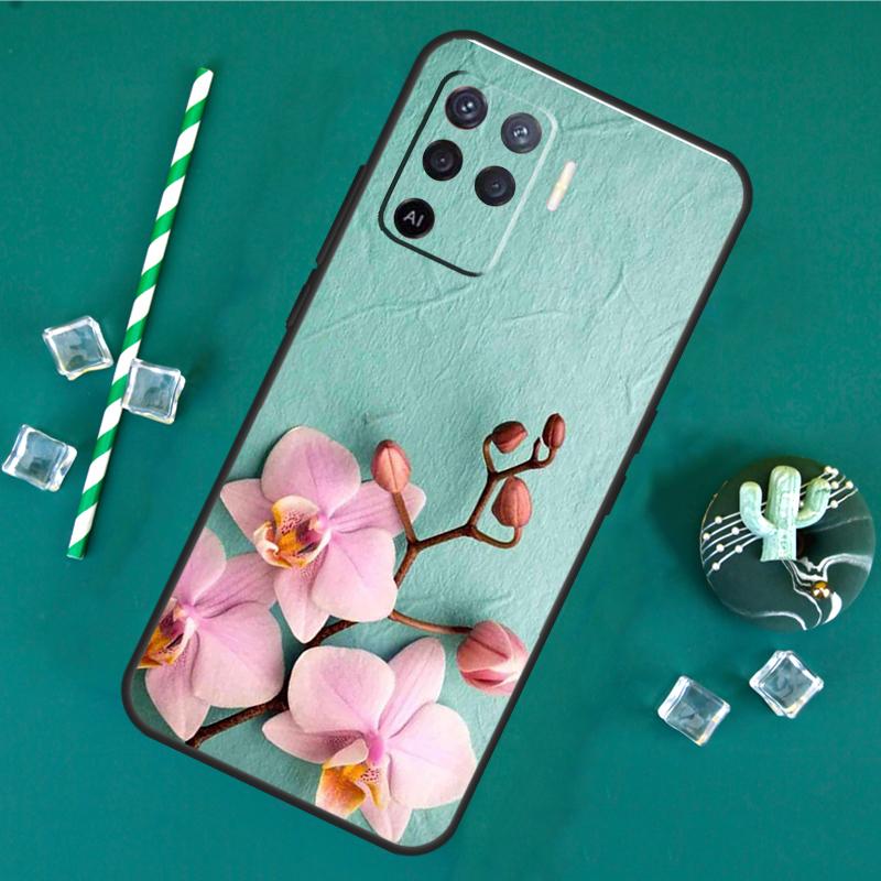 Orchid Flowers Colorful Phone Case For Oppo A18 A38 A58 A78 A98 A40 A60 A80 A91 A15 A17 A74 A94 A54 A57S A16 A76 A96