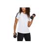 Adidas W D2M 3S Tee Back Split Reflective Logo Lightweight Running Straight Leg Sports Short Sleeve T-Shirt Women Tops White DS8723
