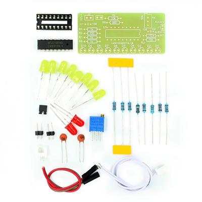 10 LED Sound Audio Spectrum Analyzer Level Indicator Kit LM3915 Soldering Practice DIY Electoronics Set