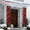 Door Banner Two Poppy Flower Floral Resembling Polyester Indoor Outdoor Decor
