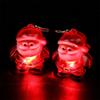 Santa Claus Xmas Dangle Ear Clips Electric Luminous Christmas Pendant LED Drop Earrings  Girls