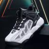 Mens High-Top Basketball Shoes Winter Breathable Flyknit Mesh Upper Slip-Resistant Lightweight Sport Sneakers