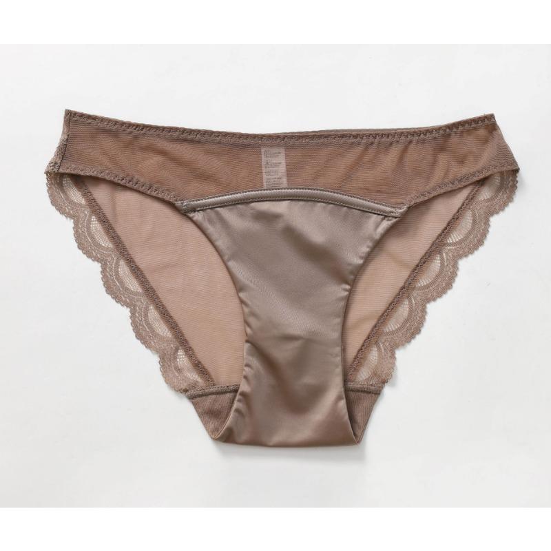 Damen Sexy Französische Spitze Ultra Dünn Niedrige Taille Slips Atmungsaktiver Baumwollzwickel Unterwäsche