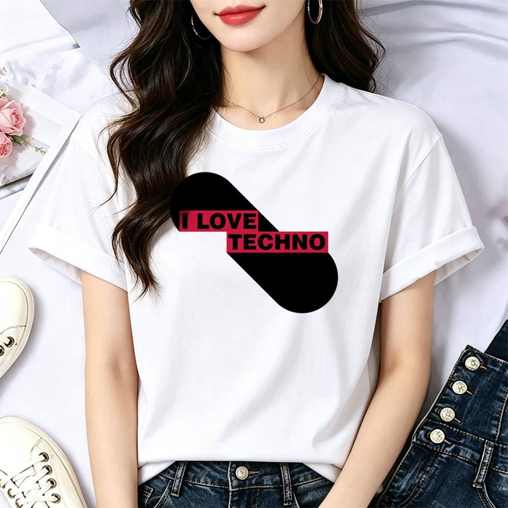 Techno Shirt feUnisex Alternative Emo Aesthetic Streetwear Tshirt Grunge Baddie Anime Cute Graphic
