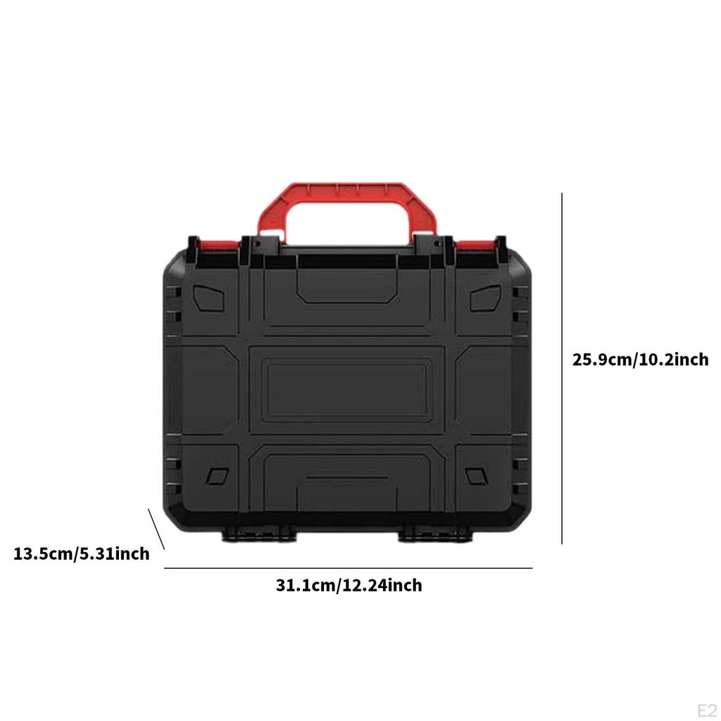 Power Tool Case Organizer ,Black , Portable Household Container with Handle