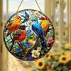 Flat Printing Car Backpack Ornament Colorful Hummingbird Hanging Pendant  Garden Decor
