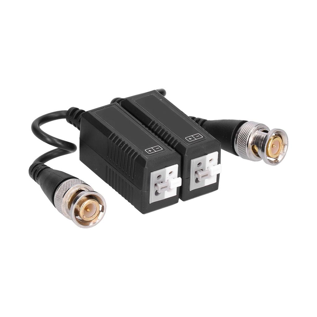 2 Stück Twisted-Pair-Sender 1080P Störfest Geringer Verlust Einzelne Passive BNC-Anschlüsse für AHD HDCVI HDTVI-Signal