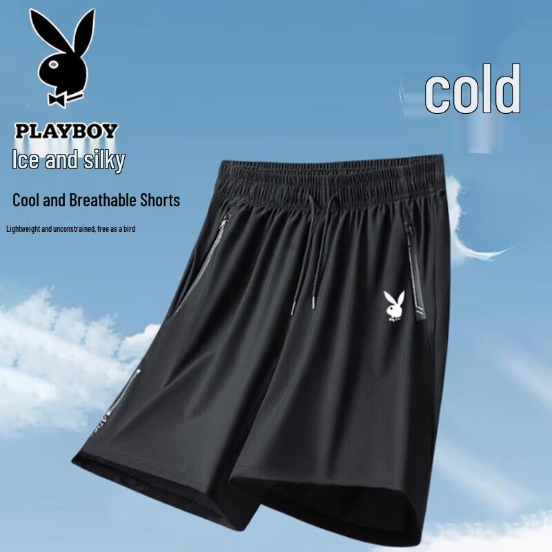 PLAYBOY Men s Summer Breathable Sports Shorts 3XL