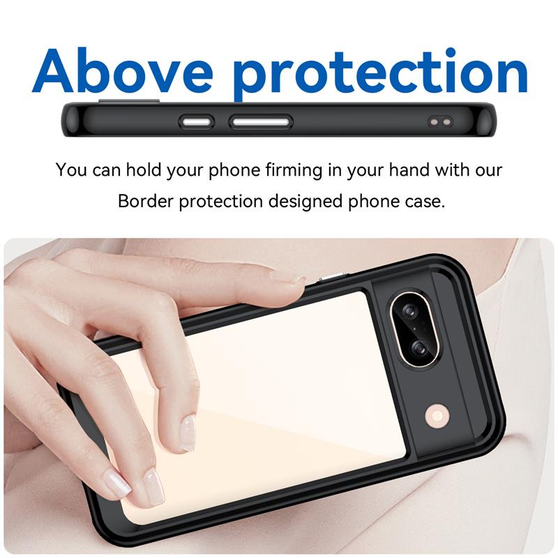 Coque TPU Colorée Transparente pour Google Pixel 9 Pro pour Google Pixel 8A 8 Pro Housse de Protection Claire Antichoc Couverture de Protection Complète