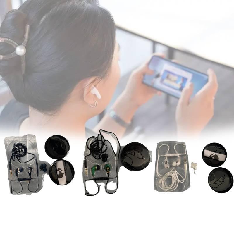 Head Wired Skull In Ear Headphones In Line Control Gaming Simple Straight Plug