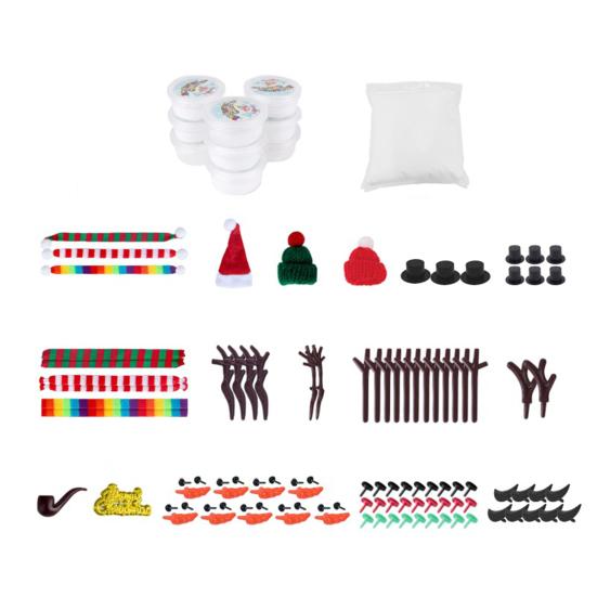Build A Snowman Kit Air Dry Clay Snowman Christmas Crafts for Kids Ages 4-12 Fun Modeling Clay Snowman DIY Kit for Holiday Party Decor