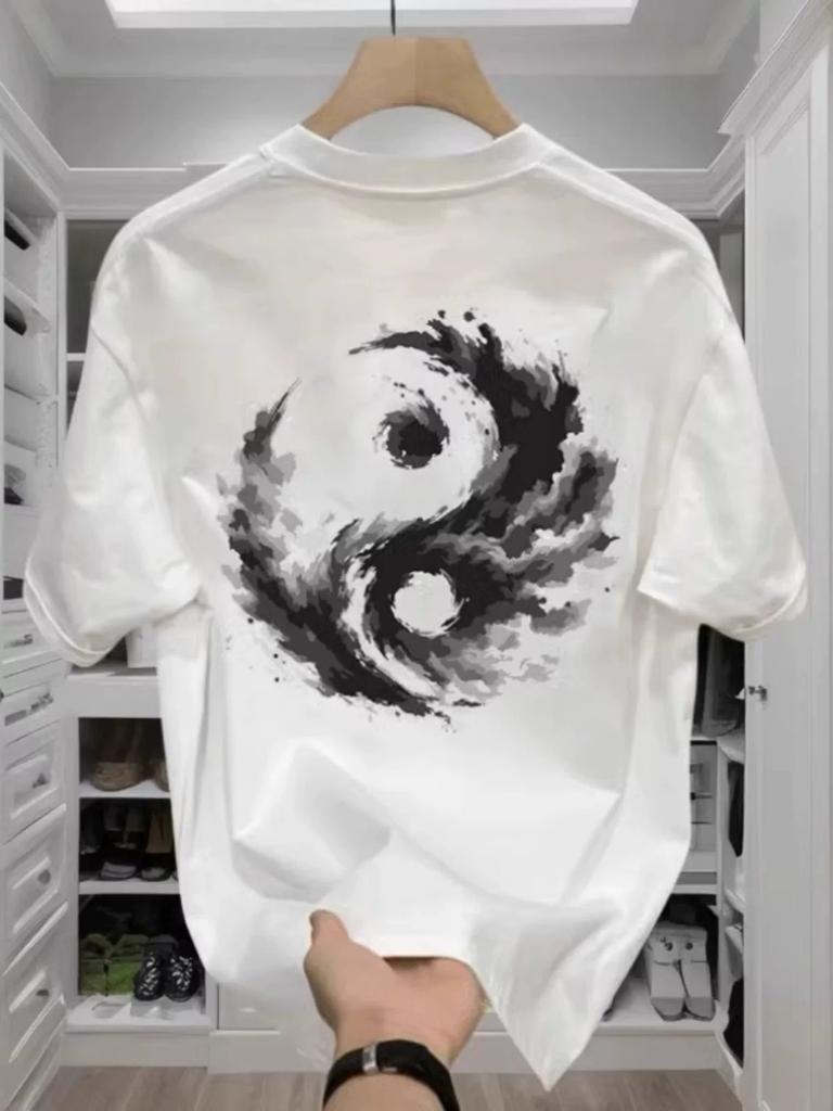 Men Quality Cotton T Shirt Short Sleeve Crew Neck Casual Basic Tee Top Soft Breathable Fabric Summer Daily Wear Solid Color Comfortable Style