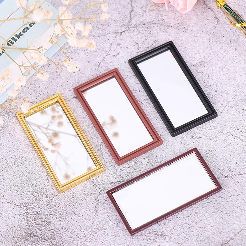 1Pc 1/12 Dollhouse Miniature Mirror Wall Room Mirror Doll House Accessories