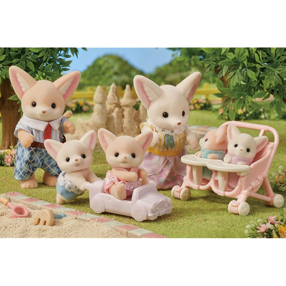 Sylvanian Families Dolls [Fennec Family] FS-48 ST Mark Certified Toy Doll House for Ages 3 and Up...