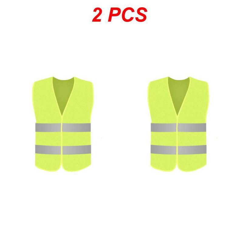 

2 шт. светоотражающий жилет для автомобиля светоотражающий жилет для автомобиля светоотражающий жилет для аварийной ситуации флуоресцентный зеленый оранжевый защитный жилет