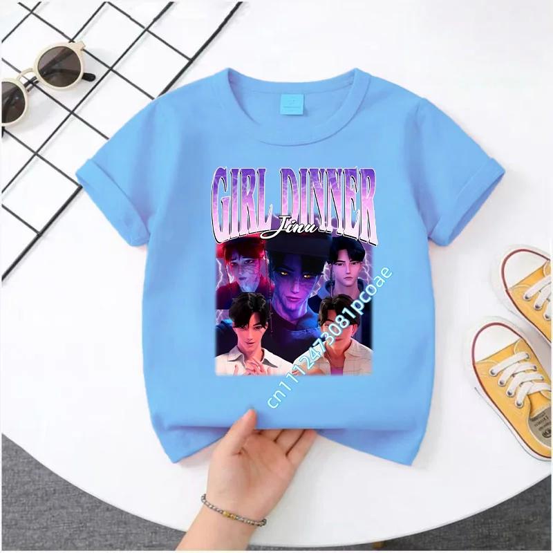 Summer Movie Soft Polyester KPop Demon Hunters Girl's T-Shirt Anime SAJA BOYS Short-sleeved Shirt Fashion Tee Parent-child Outfit