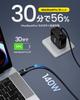 AOHI 140W USB C To USB C Cable with LED PD 140W Fast Nylon and Aluminum Data Compatible with MacBook Galaxy and Other Android Devices Display,