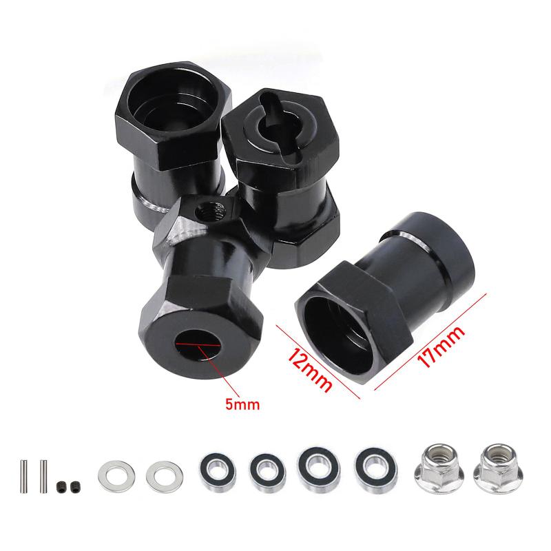 12mm Wheel Hex Hub Adapter for Tamiya CW-01 CW01 Lunch Box Midnight Pumpkin Monster Beetle WR02 Upgrade Parts Accessories Metal