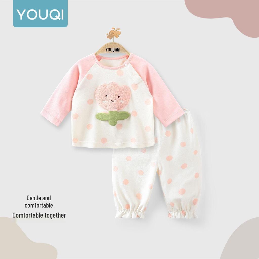 Youqi 2026 Spring Collection: Baby Girl Toddler Close-Fit Pajama Set