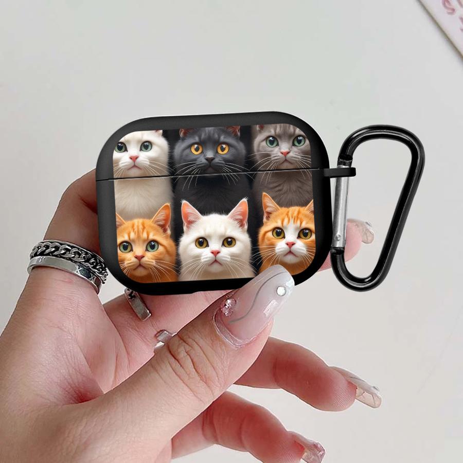 

Plaid Cute Kitten Earphone Cases Cover Case For Airpods 4 Pro2 Pro Pro3 3 2 1 Airpods 3