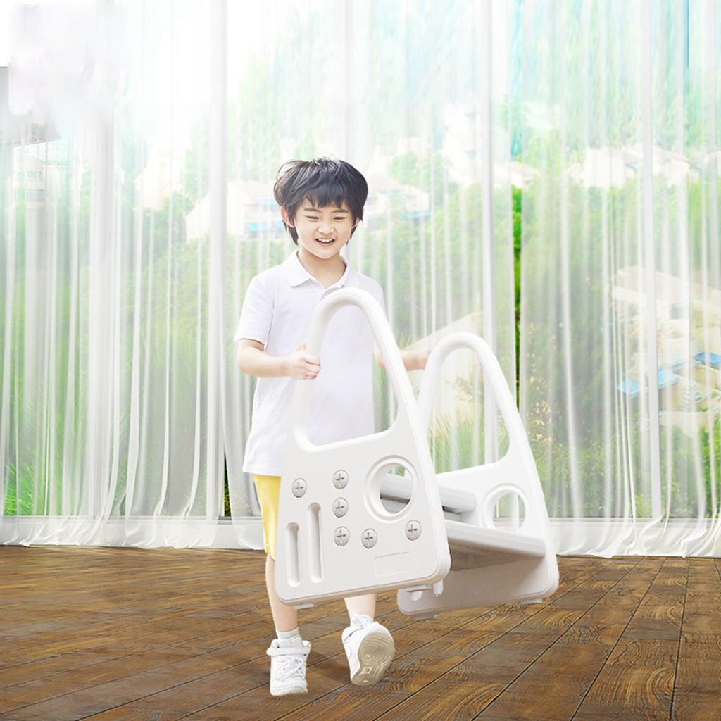 Children Step Stool Safety Dual Height Baby Standing Tower with Rail for Bathroom Kitchen Gray